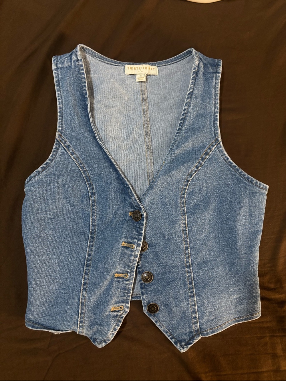 Women's Blue Denim Vest